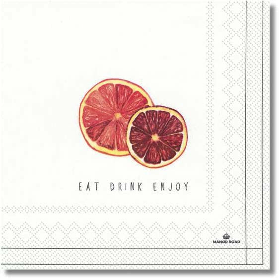 Blood Orange 33cm Tissue Napkin 20pk