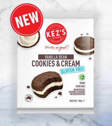 Kez's GF Cookies Cream Vanilla Bean 180g