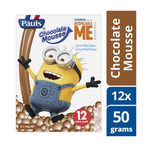 Pauls Kids Chocolate Mousse 12 Pack