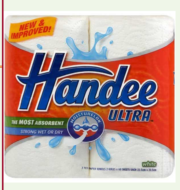 Handee Ultra White Paper Towel 2pk