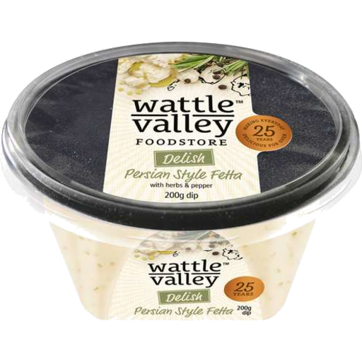 Wattle Valley Persian Style Fetta With Herbs & Pepper Dip 200g