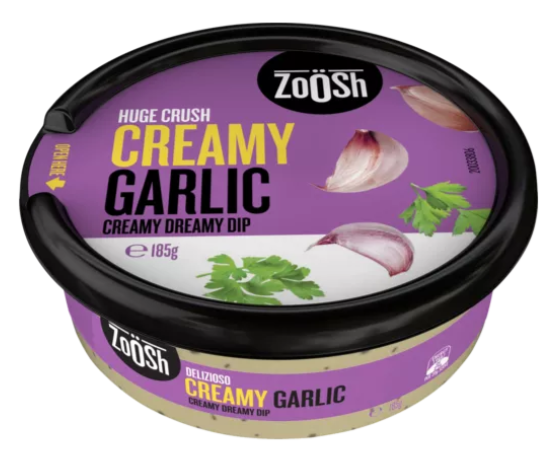 Zoosh Creamy Garlic & Herb Dip 185g