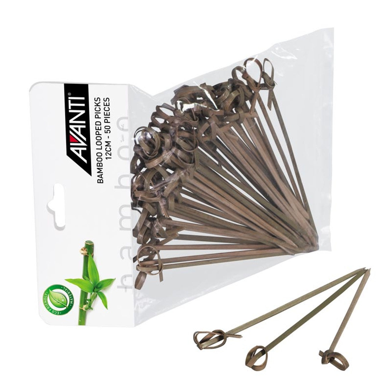 Avanti Bamboo Looped Picks 12cm 50pk