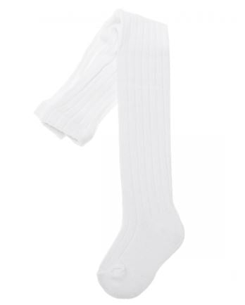 Tights Baby YM Cotton - White Ribbed (Blanco) - 00