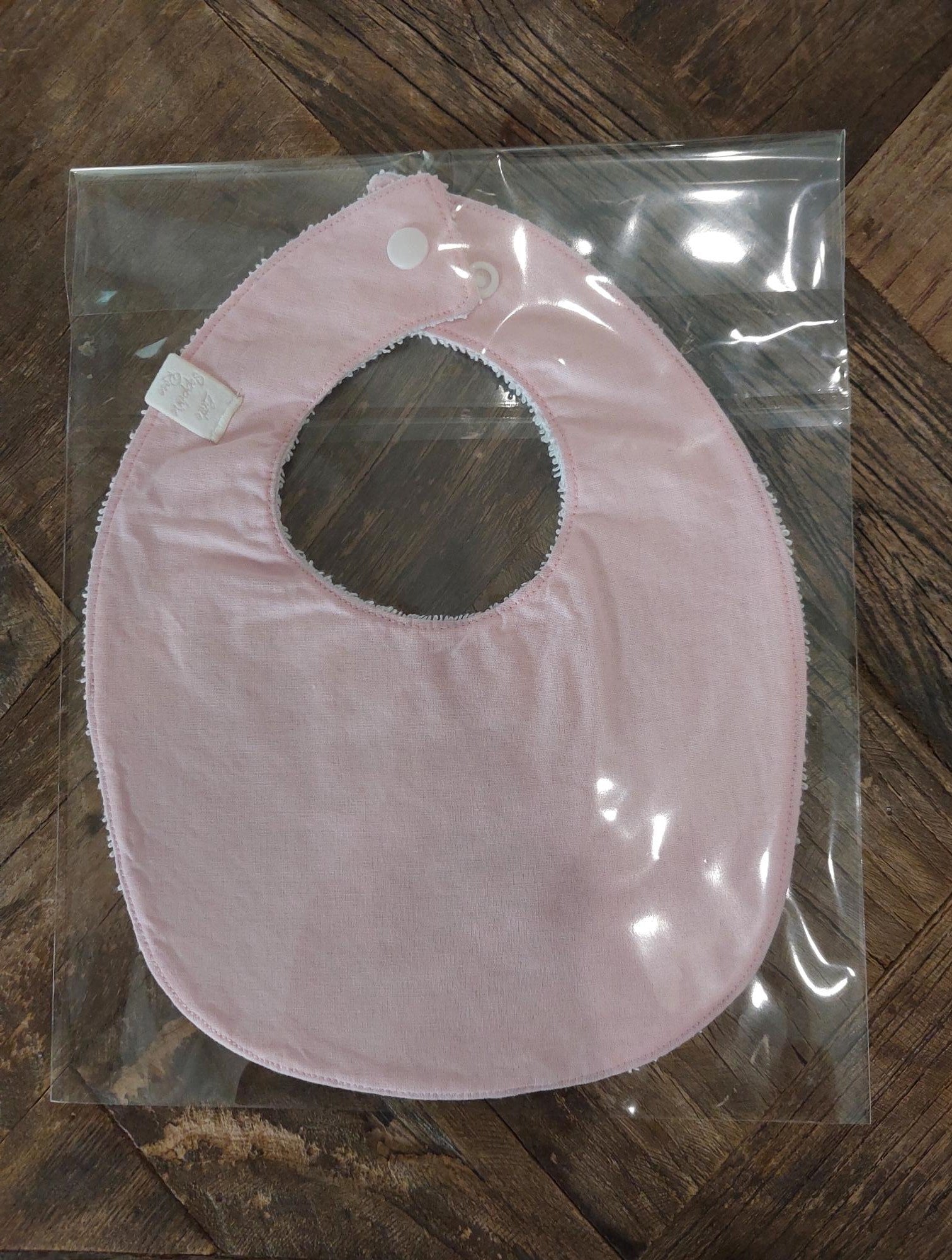 Bib - Press Stud  Baby Pink