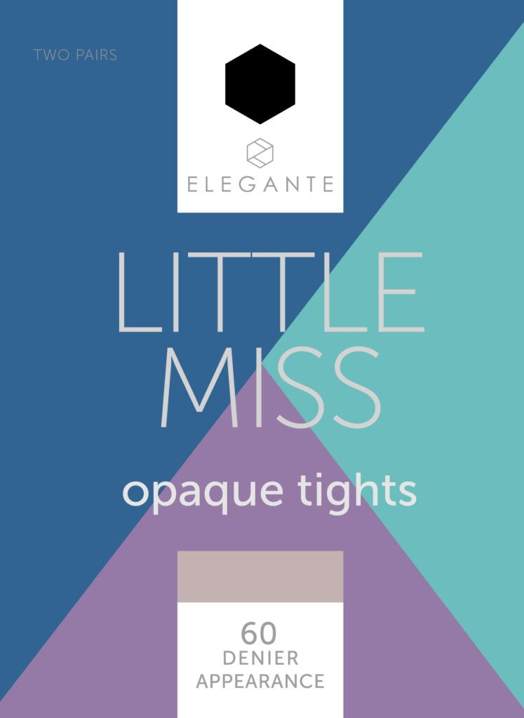 Tights Little Miss 60 Denier Tights 2PP-Navy-9/10