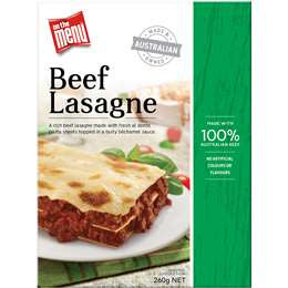 On the Menu Beef Lasagne 260g