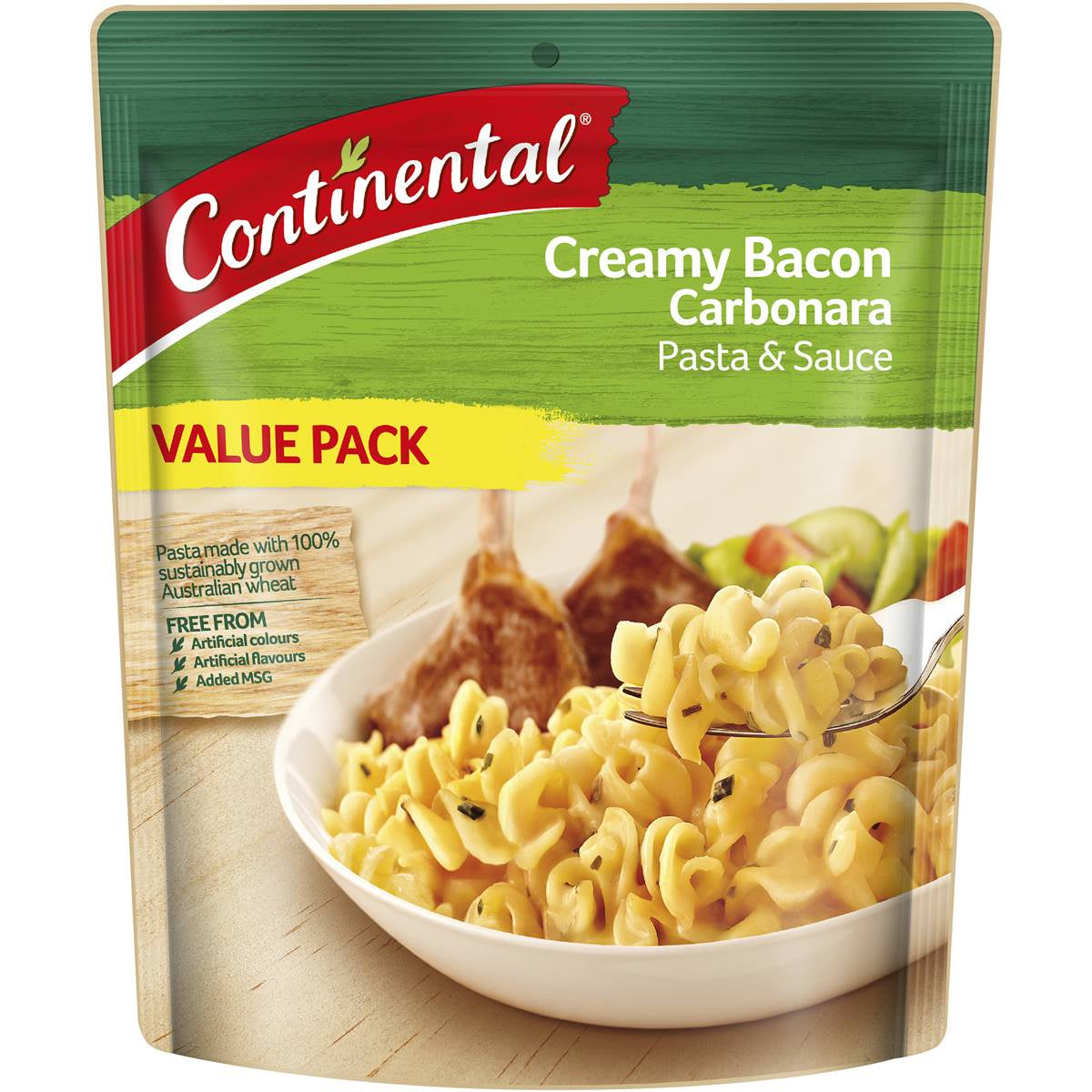 Continental Pasta & Sauce Creamy Bacon Carbonara Value Pack 145g