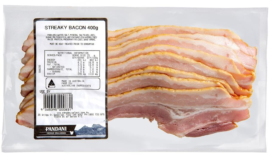 Pandani Streaky Bacon 400g