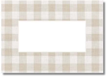 Manor Road Place Cards 45pk - Linen (Gingham Natural)