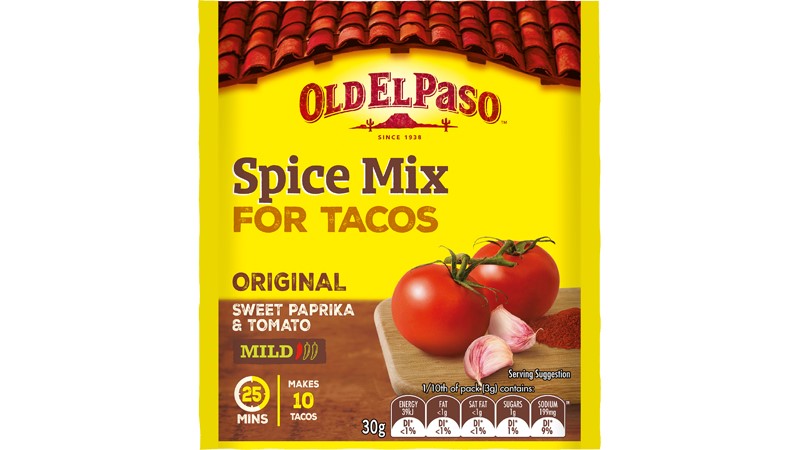 Old El Paso Spice Mix For Tacos 30g